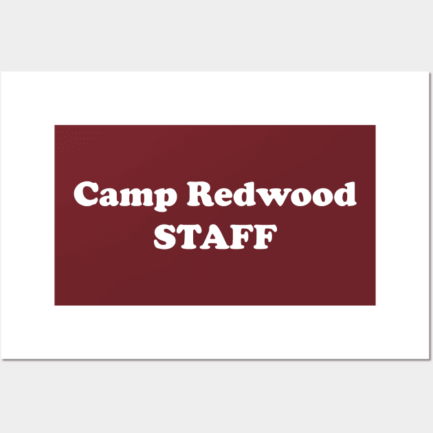 California Camp Staff, White Ink Wall Art by Heyday Threads